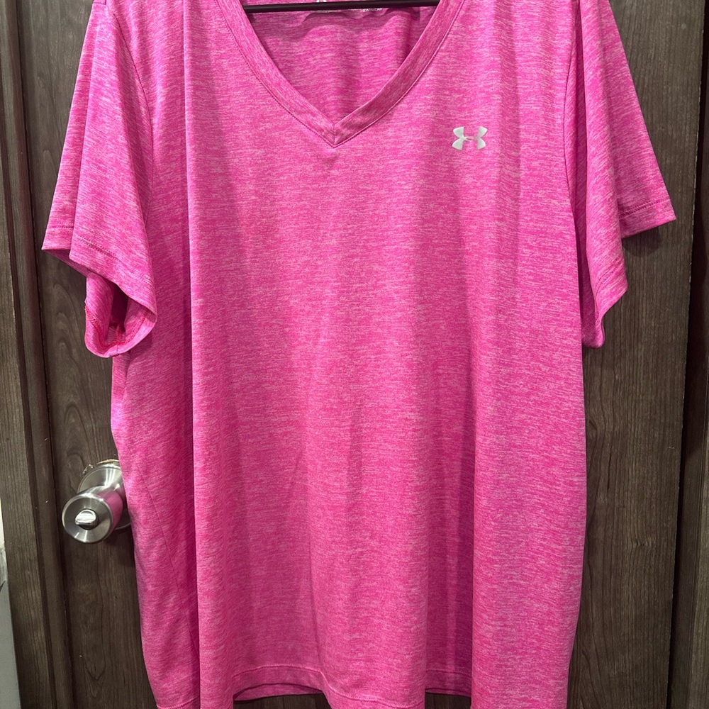 Under Armour Pink V-Neck T-Shirt